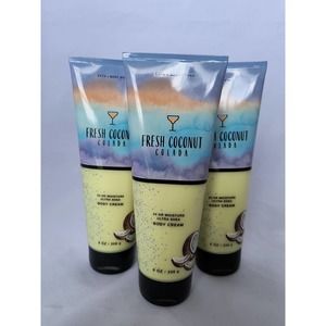 3 Bath & Body Works FRESH COCONUT COLADA Body Cream